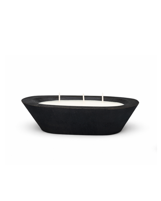 Wooden Dough Bowl Candle